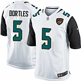 Nike Men & Women & Youth Jaguars #5 Bortles White Team Color Game Jersey,baseball caps,new era cap wholesale,wholesale hats